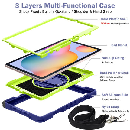 360 Degree Rotation Contrast Color Shockproof Silicone + PC Case with Holder & Hand Grip Strap & Shoulder Strap