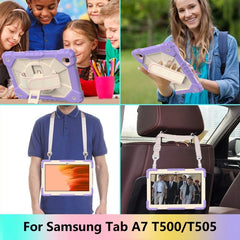 Contrast Color Robot Shockproof Silicon + PC Protective Case with Holder & Shoulder Strap, For Samsung Galaxy Tab A7 T500 / T505