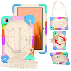 Contrast Color Robot Shockproof Silicon + PC Protective Case with Holder & Shoulder Strap, For Samsung Galaxy Tab A7 T500 / T505
