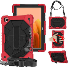 Contrast Color Robot Shockproof Silicon + PC Protective Case with Holder & Shoulder Strap, For Samsung Galaxy Tab A7 T500 / T505