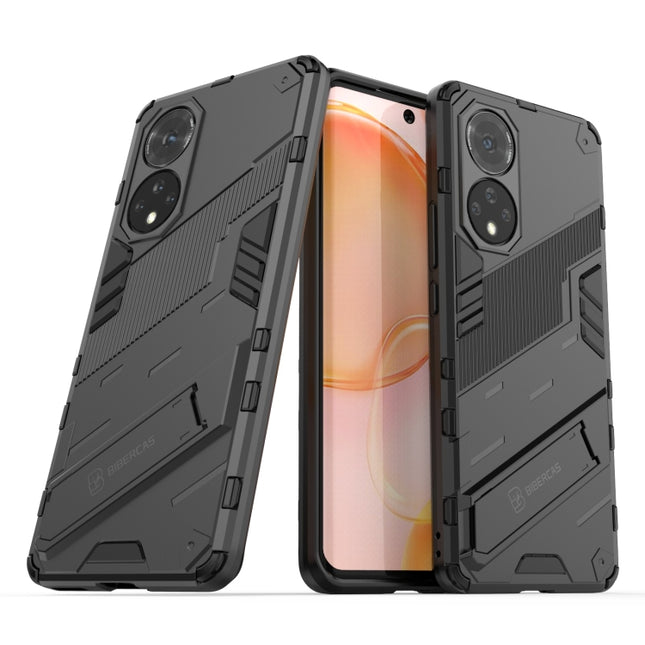 Punk Armor 2 in 1 PC + TPU Shockproof Case with Invisible Holder, For Honor 50, For Honor 50 Pro