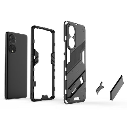 Punk Armor 2 in 1 PC + TPU Shockproof Case with Invisible Holder, For Honor 50, For Honor 50 Pro