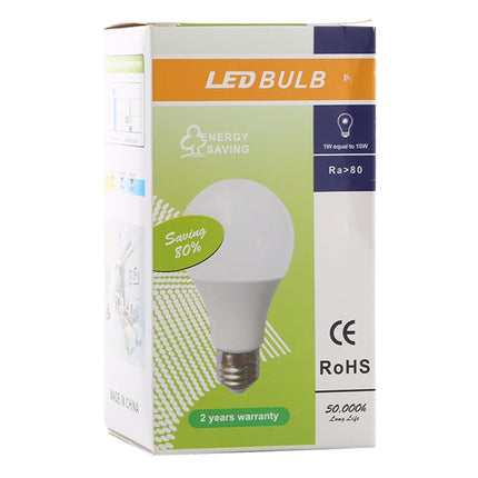 LED Energy-Saving Bulb White Light 6000-6500K AC 85-265V, 3W 270LM, 5W 40LM, 7W 630LM, 9W 810LM, 5W, 12W 1080LM, 15W 1350LM, 18W 1620LM, 20W 1800LM, 9W, 12W