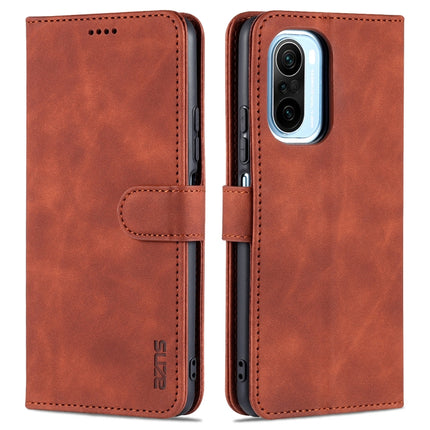 AZNS Skin Feel Calf Texture Horizontal Flip Leather Case with Card Slots & Holder & Wallet, For Xiaomi Redmi K40 Pro, For Xiaomi Poco F3, For Xiaomi Redmi Note 9 5G, For Xiaomi Redmi Note 10 5G