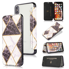 Funda de piel sintética y TPU con revestimiento de bronce y tapa horizontal con ranura para tarjetas y soporte para iPhone X/XS, iPhone SE 2022/SE 2020, 8 y 7, iPhone 8 Plus y 7 Plus, iPhone 6 Plus y 6s Plus, iPhone 6 y 6s