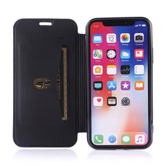 Bronzing Plating PU + TPU Horizontal Flip Leather Case with Holder & Card Slot, For iPhone X / XS, For iPhone SE 2022 / SE 2020 & 8 & 7, For iPhone 8 Plus & 7 Plus, For iPhone 6 Plus & 6s Plus, For iPhone 6 & 6s