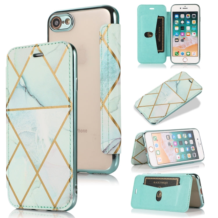 Funda de piel sintética y TPU con revestimiento de bronce y tapa horizontal con ranura para tarjetas y soporte para iPhone X/XS, iPhone SE 2022/SE 2020, 8 y 7, iPhone 8 Plus y 7 Plus, iPhone 6 Plus y 6s Plus, iPhone 6 y 6s