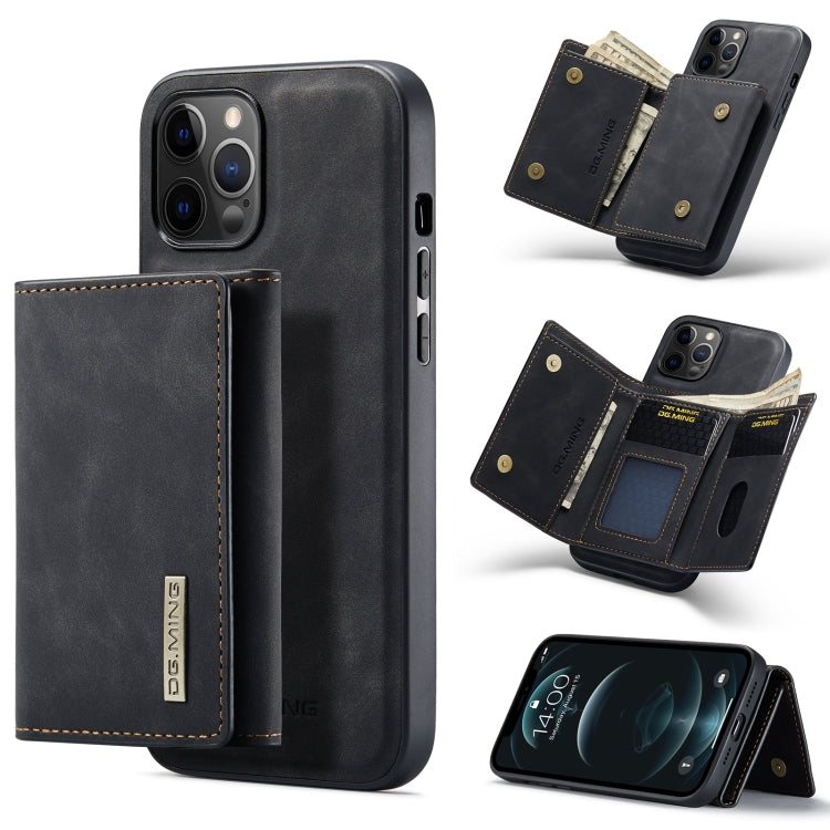 DG.MING M1-Serie 3-fach gefaltete Brieftasche mit mehreren Karten + magnetische Rückseite, stoßfeste Hülle mit Halterungsfunktion, für iPhone 12 Mini, für iPhone 12/12 Pro, für iPhone 12 Pro Max