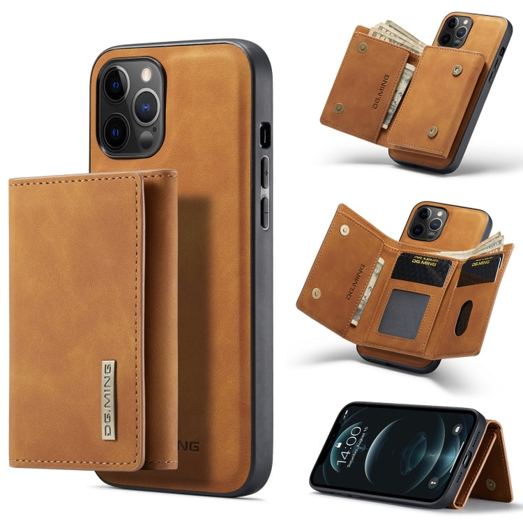 DG.MING M1-Serie 3-fach gefaltete Brieftasche mit mehreren Karten + magnetische Rückseite, stoßfeste Hülle mit Halterungsfunktion, für iPhone 12 Mini, für iPhone 12/12 Pro, für iPhone 12 Pro Max