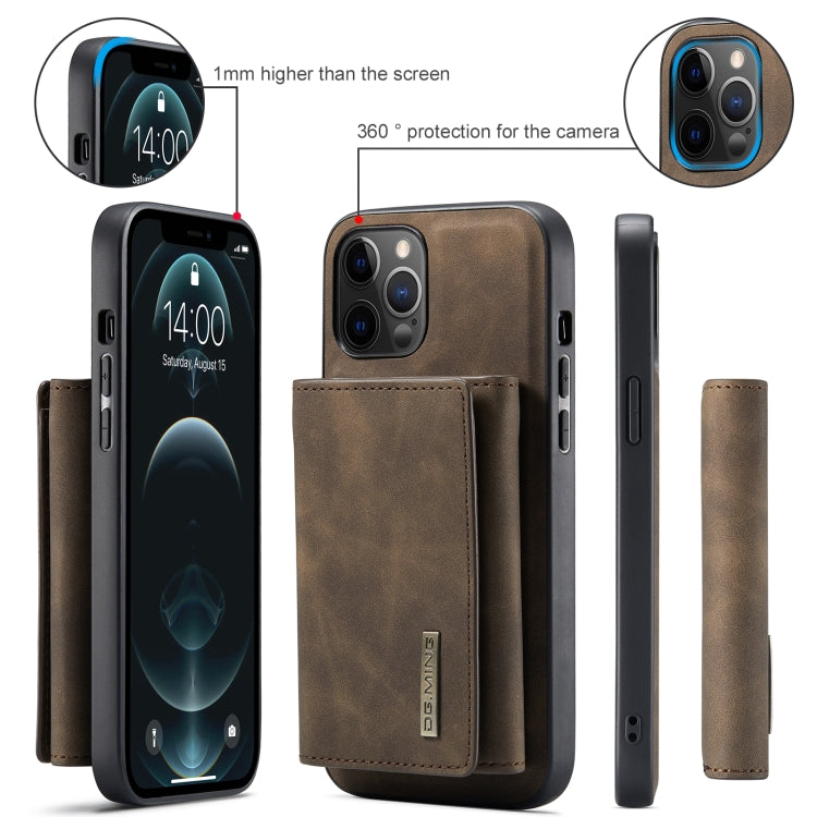 DG.MING M1-Serie 3-fach gefaltete Brieftasche mit mehreren Karten + magnetische Rückseite, stoßfeste Hülle mit Halterungsfunktion, für iPhone 12 Mini, für iPhone 12/12 Pro, für iPhone 12 Pro Max