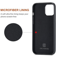 DG.MING M1-Serie 3-fach gefaltete Brieftasche mit mehreren Karten + magnetische Rückseite, stoßfeste Hülle mit Halterungsfunktion, für iPhone 12 Mini, für iPhone 12/12 Pro, für iPhone 12 Pro Max