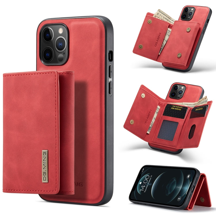 DG.MING M1-Serie 3-fach gefaltete Brieftasche mit mehreren Karten + magnetische Rückseite, stoßfeste Hülle mit Halterungsfunktion, für iPhone 12 Mini, für iPhone 12/12 Pro, für iPhone 12 Pro Max