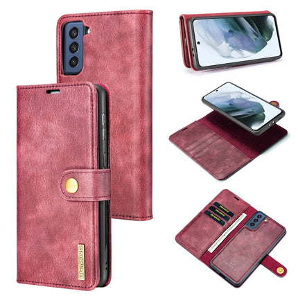 DG.MING Crazy Horse Texture Flip Detachable Magnetic Leather Case with Holder & Card Slots & Wallet, For Samsung Galaxy S21 FE