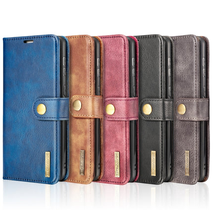 DG.MING Crazy Horse Texture Flip Detachable Magnetic Leather Case with Holder & Card Slots & Wallet, For Samsung Galaxy S21 FE