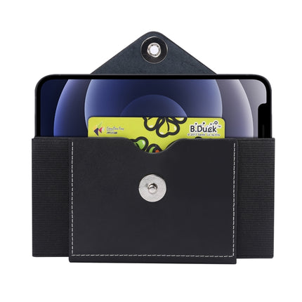 Ultra-thin Elasticity Mobile Phone Leather Case Waist Bag, For 5.8-6.1 inch Phones, Size: S
