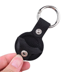 Litchi Texture Leather Protective Case with Key Ring for AirTag