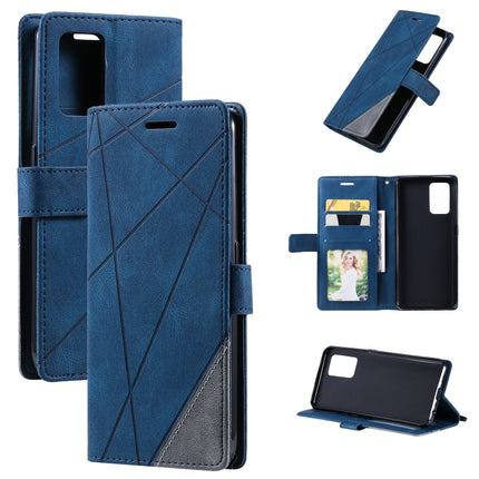 Skin Feel Splicing Horizontal Flip Leather Case with Holder & Card Slots & Wallet & Photo Frame, For OPPO A74 4G / F19, For OPPO A94 4G / F19 Pro, For OPPO Realme V13 5G, For OPPO Realme 8 4G