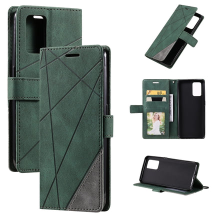Skin Feel Splicing Horizontal Flip Leather Case with Holder & Card Slots & Wallet & Photo Frame, For OPPO A74 4G / F19, For OPPO A94 4G / F19 Pro, For OPPO Realme V13 5G, For OPPO Realme 8 4G