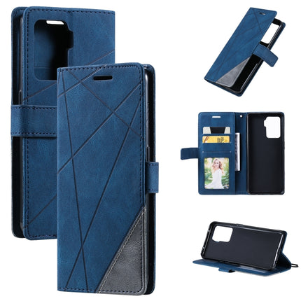 Skin Feel Splicing Horizontal Flip Leather Case with Holder & Card Slots & Wallet & Photo Frame, For OPPO A74 4G / F19, For OPPO A94 4G / F19 Pro, For OPPO Realme V13 5G, For OPPO Realme 8 4G