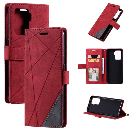 Skin Feel Splicing Horizontal Flip Leather Case with Holder & Card Slots & Wallet & Photo Frame, For OPPO A74 4G / F19, For OPPO A94 4G / F19 Pro, For OPPO Realme V13 5G, For OPPO Realme 8 4G