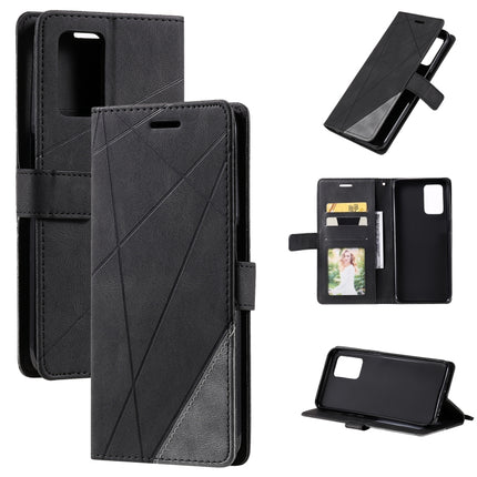 Skin Feel Splicing Horizontal Flip Leather Case with Holder & Card Slots & Wallet & Photo Frame, For OPPO A74 4G / F19, For OPPO A94 4G / F19 Pro, For OPPO Realme V13 5G, For OPPO Realme 8 4G
