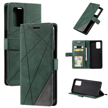 Skin Feel Splicing Horizontal Flip Leather Case with Holder & Card Slots & Wallet & Photo Frame, For OPPO A74 4G / F19, For OPPO A94 4G / F19 Pro, For OPPO Realme V13 5G, For OPPO Realme 8 4G