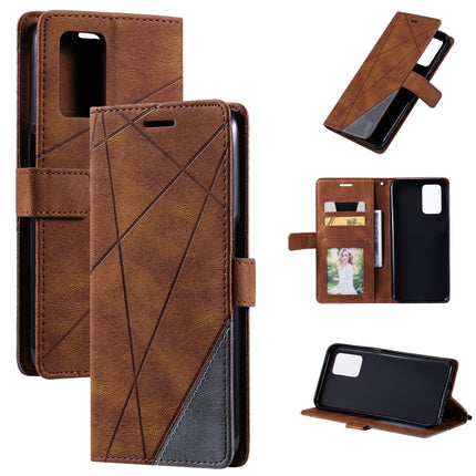 Skin Feel Splicing Horizontal Flip Leather Case with Holder & Card Slots & Wallet & Photo Frame, For OPPO A74 4G / F19, For OPPO A94 4G / F19 Pro, For OPPO Realme V13 5G, For OPPO Realme 8 4G
