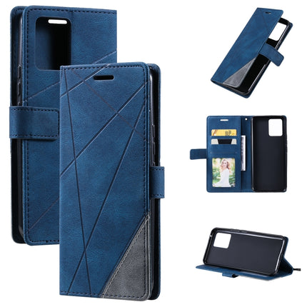 Skin Feel Splicing Horizontal Flip Leather Case with Holder & Card Slots & Wallet & Photo Frame, For OPPO A74 4G / F19, For OPPO A94 4G / F19 Pro, For OPPO Realme V13 5G, For OPPO Realme 8 4G
