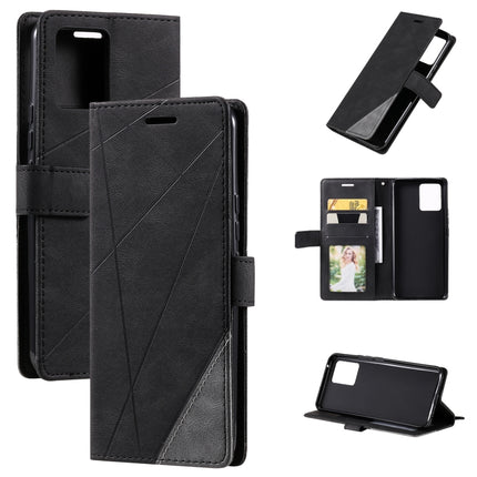 Skin Feel Splicing Horizontal Flip Leather Case with Holder & Card Slots & Wallet & Photo Frame, For OPPO A74 4G / F19, For OPPO A94 4G / F19 Pro, For OPPO Realme V13 5G, For OPPO Realme 8 4G