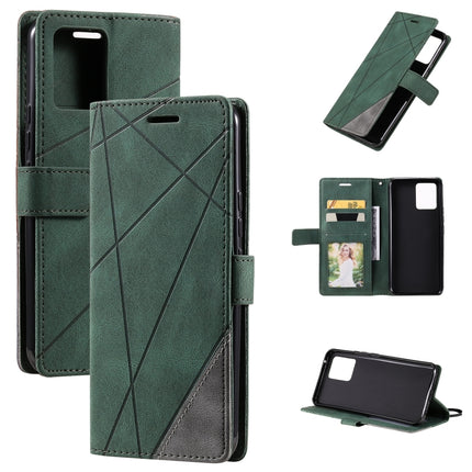 Skin Feel Splicing Horizontal Flip Leather Case with Holder & Card Slots & Wallet & Photo Frame, For OPPO A74 4G / F19, For OPPO A94 4G / F19 Pro, For OPPO Realme V13 5G, For OPPO Realme 8 4G