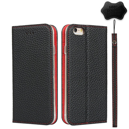 Litchi Texture Horizontal Flip Top Layer Cowhide Leather Case with Holder & Card Slots & Wallet & Strap & Wire Winder, For iPhone 6 & 6s, For iPhone 6 Plus & 6s Plus, For iPhone XR, For iPhone XS Max