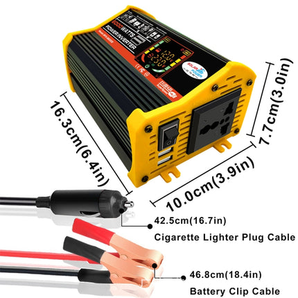 Legend III Generation DC12V to AC220V 6000W Car Power Inverter with LED Display