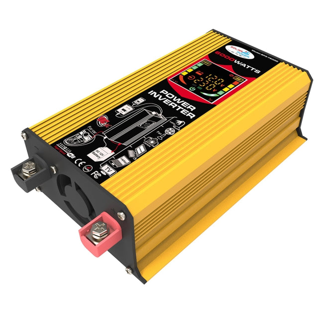 Tang III Generation 12V to 110V 6000W Car Power Inverter with LCD Display & Dual USB, 12V to 110V