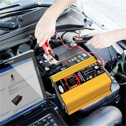 Tang III Generation 12V to 110V 6000W Car Power Inverter with LCD Display & Dual USB, 12V to 110V