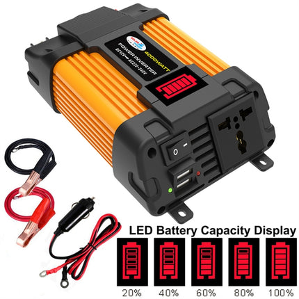Little Wasp 12V to 220V 4000W Car Power Inverter with LED Display & Dual USB