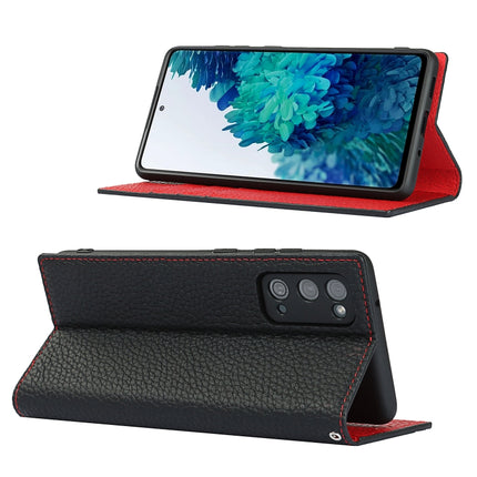 Litchi Texture Horizontal Flip Top Layer Cowhide Leather Case with Holder & Card Slots & Wallet & Strap & Wire Winder, For Samsung Galaxy S20 FE
