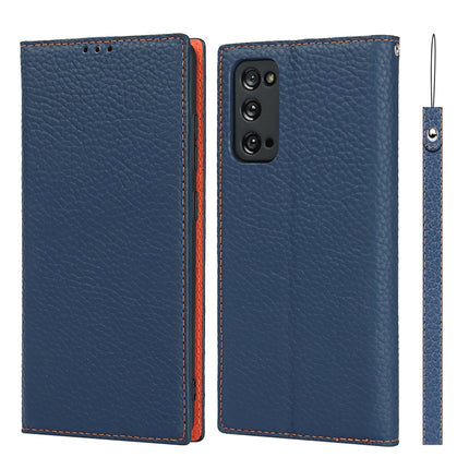 Litchi Texture Horizontal Flip Top Layer Cowhide Leather Case with Holder & Card Slots & Wallet & Strap & Wire Winder, For Samsung Galaxy S20 FE