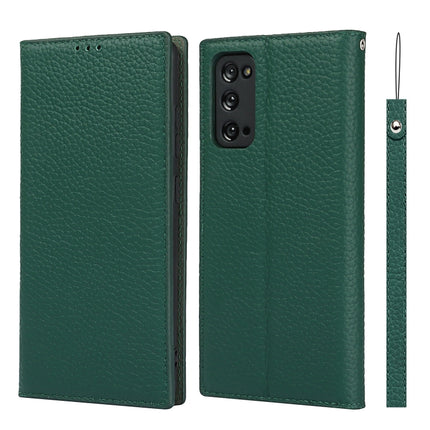Litchi Texture Horizontal Flip Top Layer Cowhide Leather Case with Holder & Card Slots & Wallet & Strap & Wire Winder, For Samsung Galaxy S20 FE