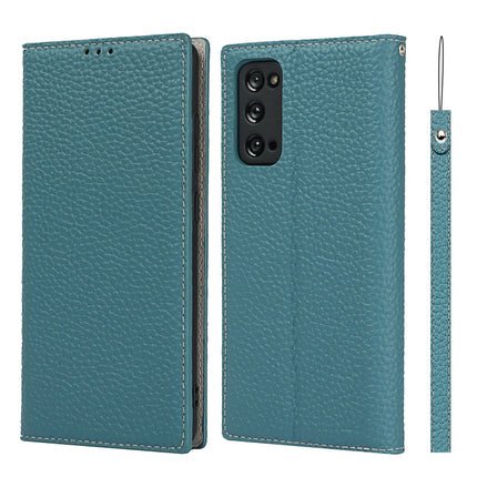 Litchi Texture Horizontal Flip Top Layer Cowhide Leather Case with Holder & Card Slots & Wallet & Strap & Wire Winder, For Samsung Galaxy S20 FE