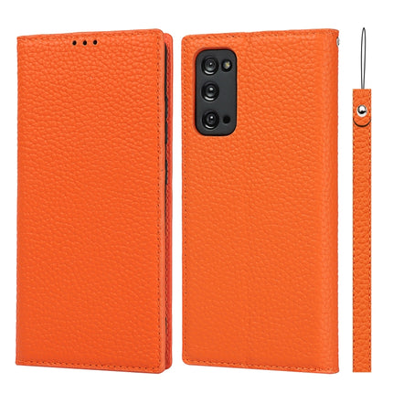 Litchi Texture Horizontal Flip Top Layer Cowhide Leather Case with Holder & Card Slots & Wallet & Strap & Wire Winder, For Samsung Galaxy S20 FE