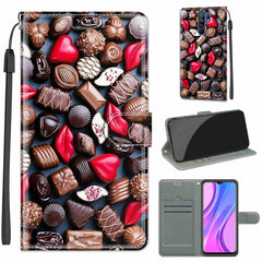 Voltage Coloured Drawing Magnetic Clasp Horizontal Flip PU Leather Case with Holder & Card Slots, For Xiaomi Redmi 9