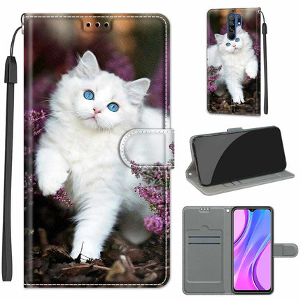 Voltage Coloured Drawing Magnetic Clasp Horizontal Flip PU Leather Case with Holder & Card Slots, For Xiaomi Redmi 9