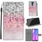 For Xiaomi Redmi 9 / C13 Silver Pink Glitter