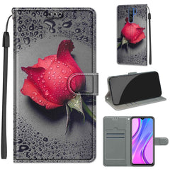 Voltage Coloured Drawing Magnetic Clasp Horizontal Flip PU Leather Case with Holder & Card Slots, For Xiaomi Redmi 9