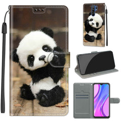 Voltage Coloured Drawing Magnetic Clasp Horizontal Flip PU Leather Case with Holder & Card Slots, For Xiaomi Redmi 9