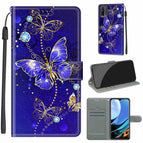 For Xiaomi Redmi 9 Power/Note 9 4G / C11 Blue Golden Chain Butterflies