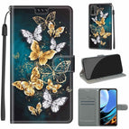 For Xiaomi Redmi 9 Power/Note 9 4G / C20 Gold Silver Flying Butterflies