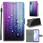 For Xiaomi Redmi 9A / C05 Purple Blue Water Drops
