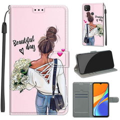 Voltage Coloured Drawing Magnetic Clasp Horizontal Flip PU Leather Case with Holder & Card Slots, For Xiaomi Redmi 9C