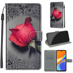 Voltage Coloured Drawing Magnetic Clasp Horizontal Flip PU Leather Case with Holder & Card Slots, For Xiaomi Redmi 9C